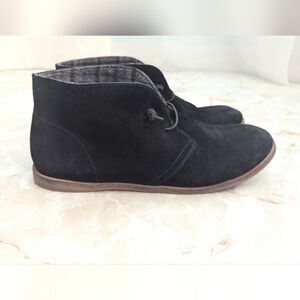Lucky Brand Woman's  Garboh Black Suede Leather Bootie Sz 9